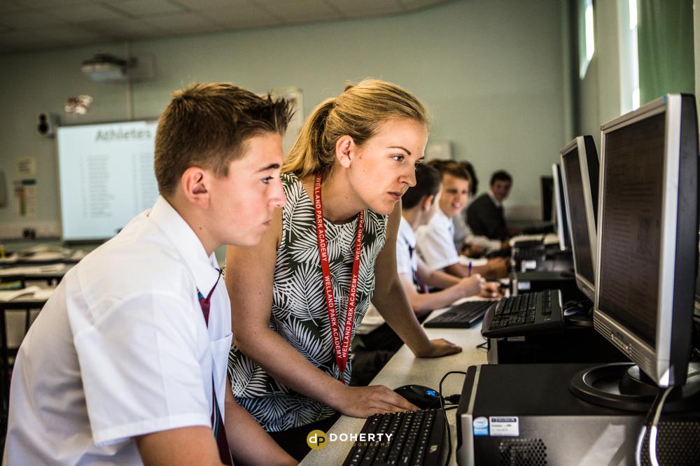 students in computer lesson