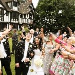 Confetti at Nailcote Hall wedding