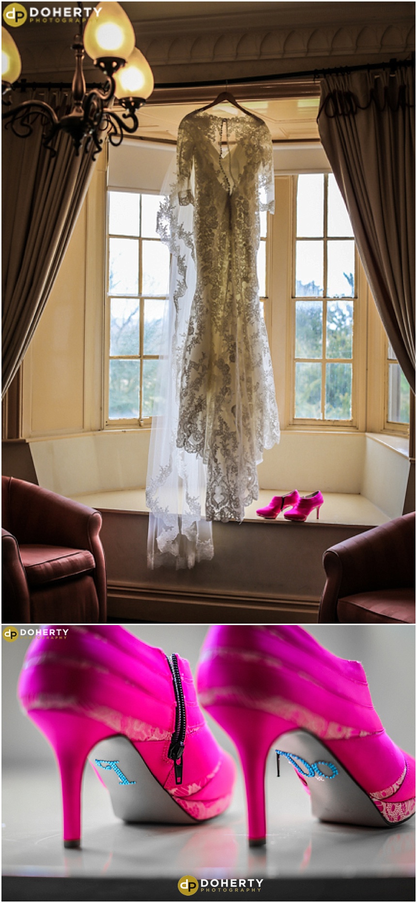 Wedding Dress hanging - Studley Castle