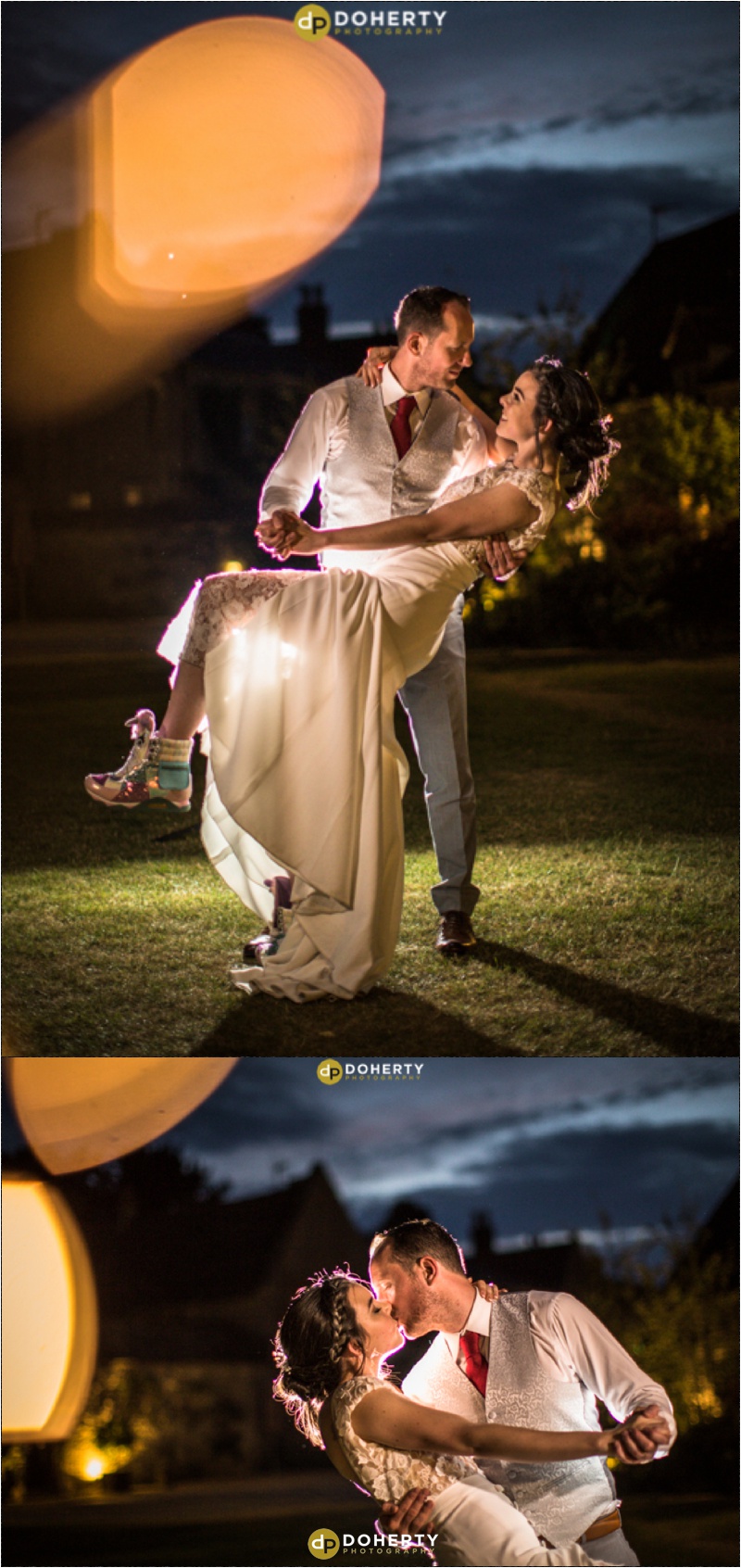 Caswell House Wedding Photography at night