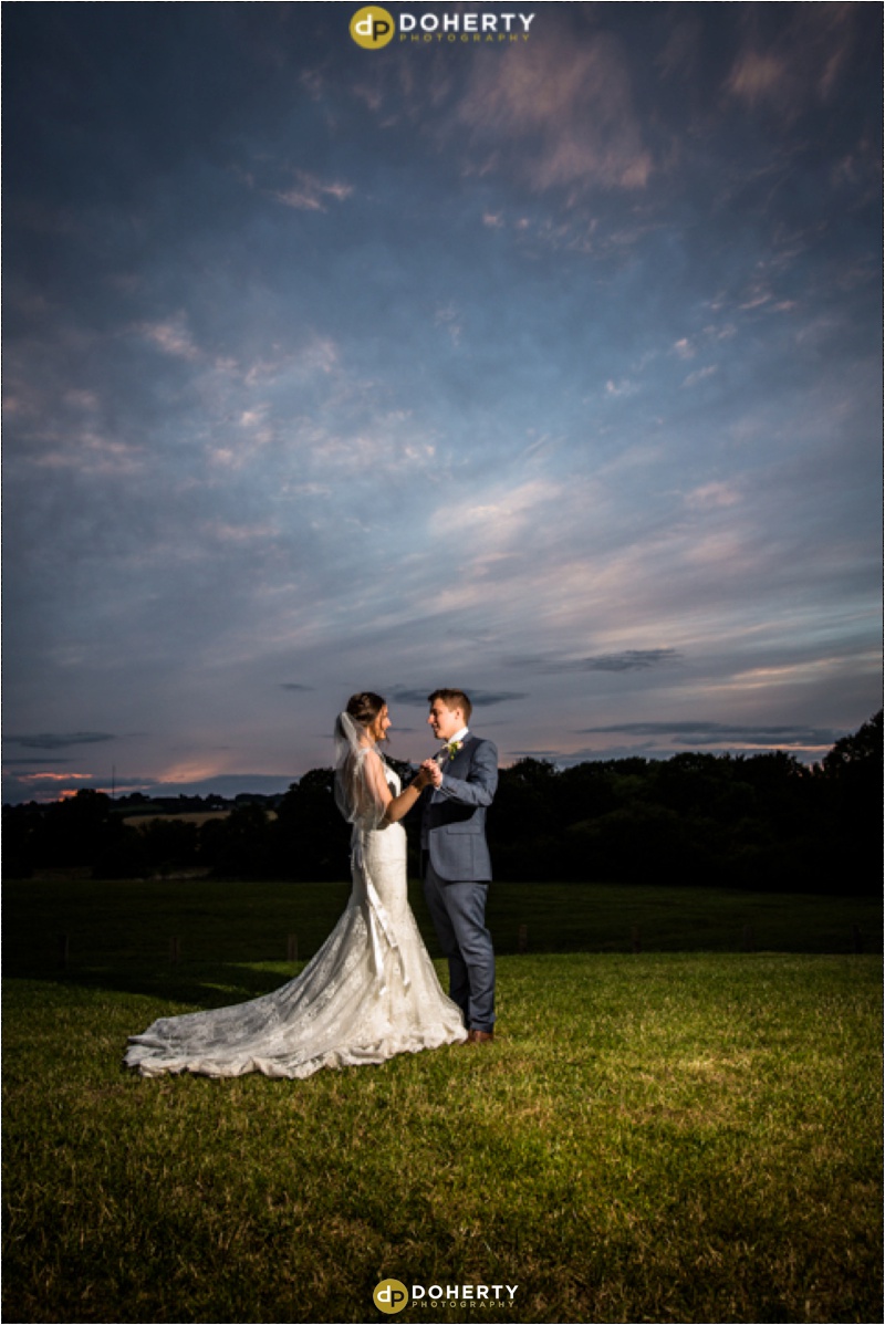 Wedding Photography - Dodford Manor Bride and Groom at Twilight