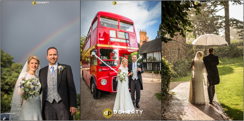 Nailcote Hall Wedding with Red London Bus
