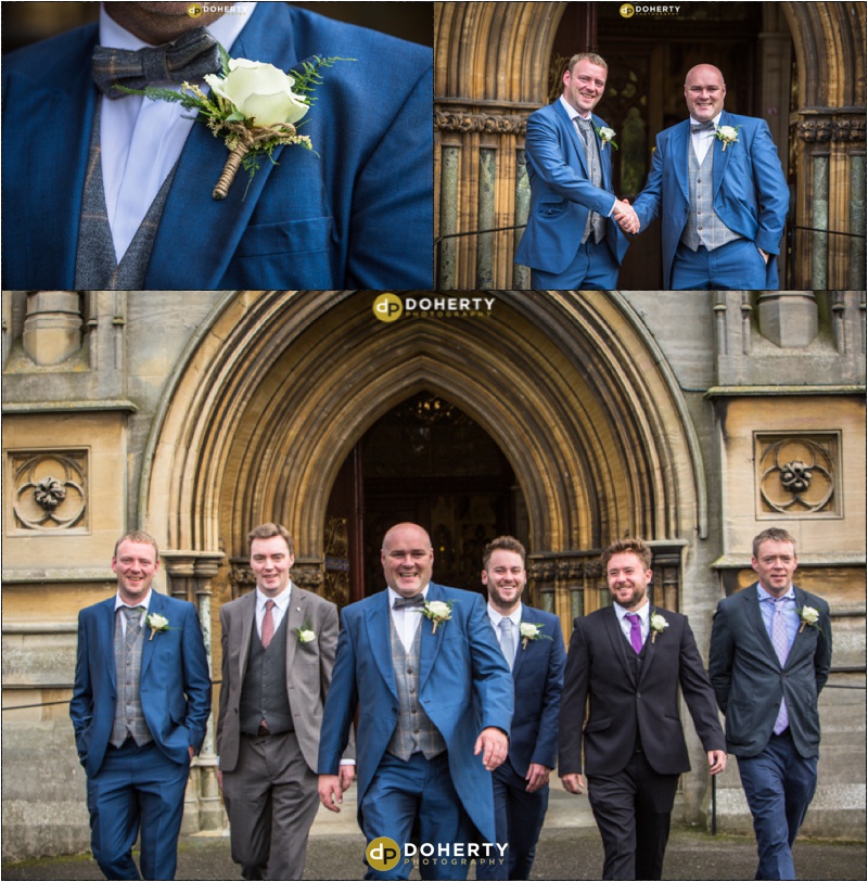 Coventry Photographer - Groomsmen at church