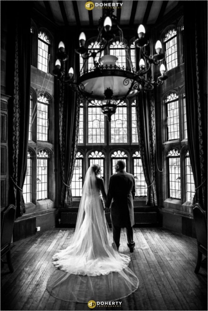 Highgate House Wedding Bride and Groom black and white