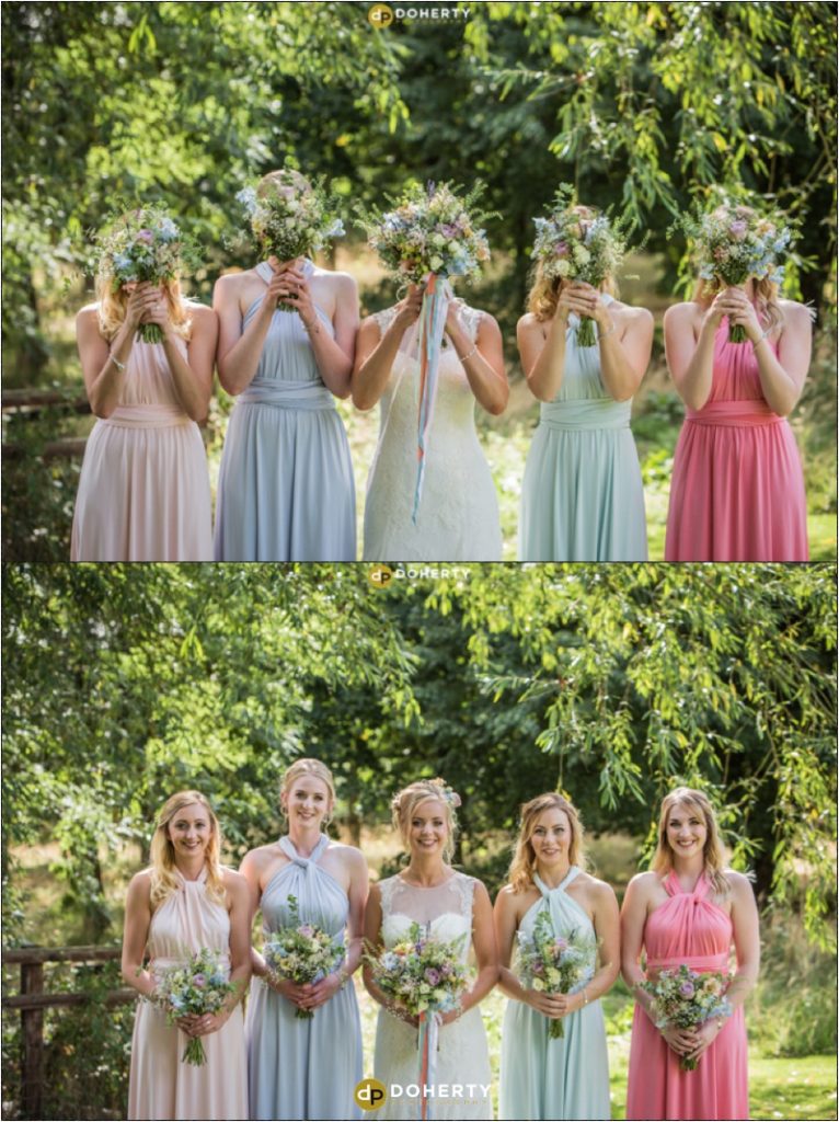 Bridesmaids at Wedding Crockwell Farm