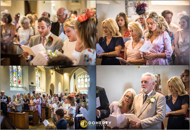 Surrey Wedding with guest in the church