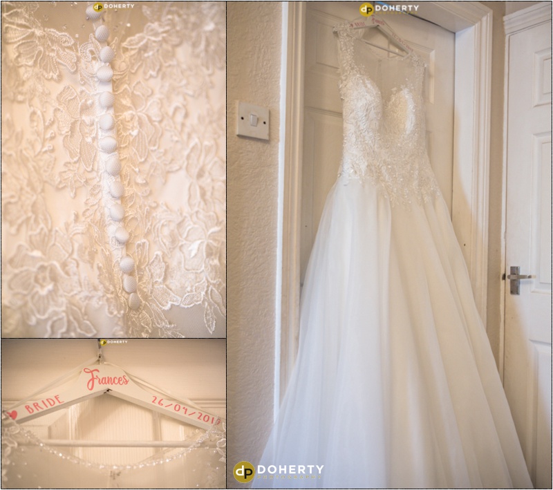 Wedding Photography of brides dress