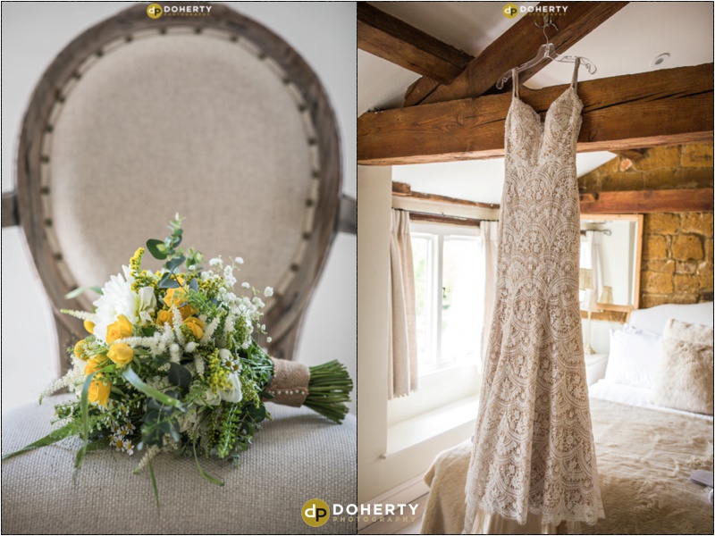Crockwell Farm wedding dress and flowers