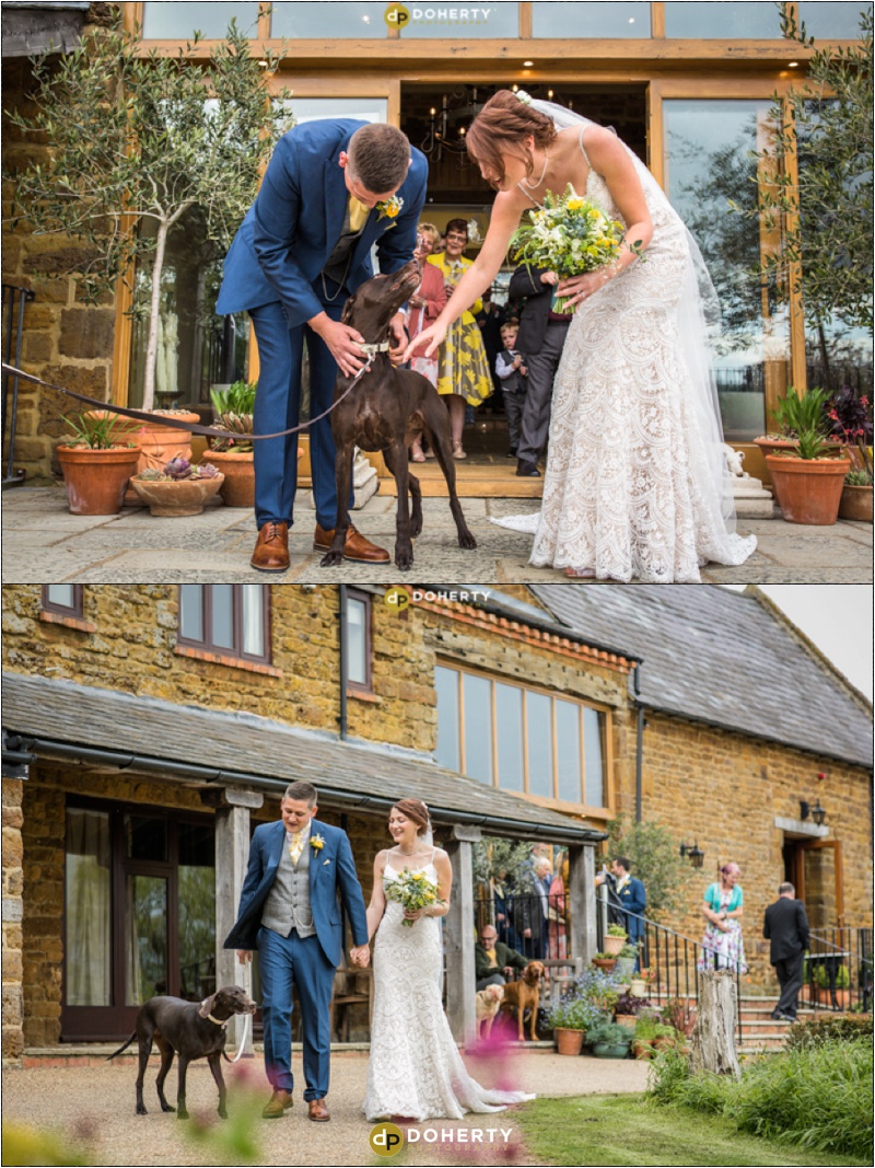 Crockwell Farm wedding couple with dog