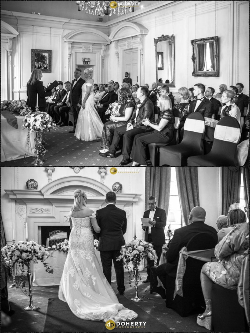 Wedding ceremony photos at Coombe Abbey Hotel