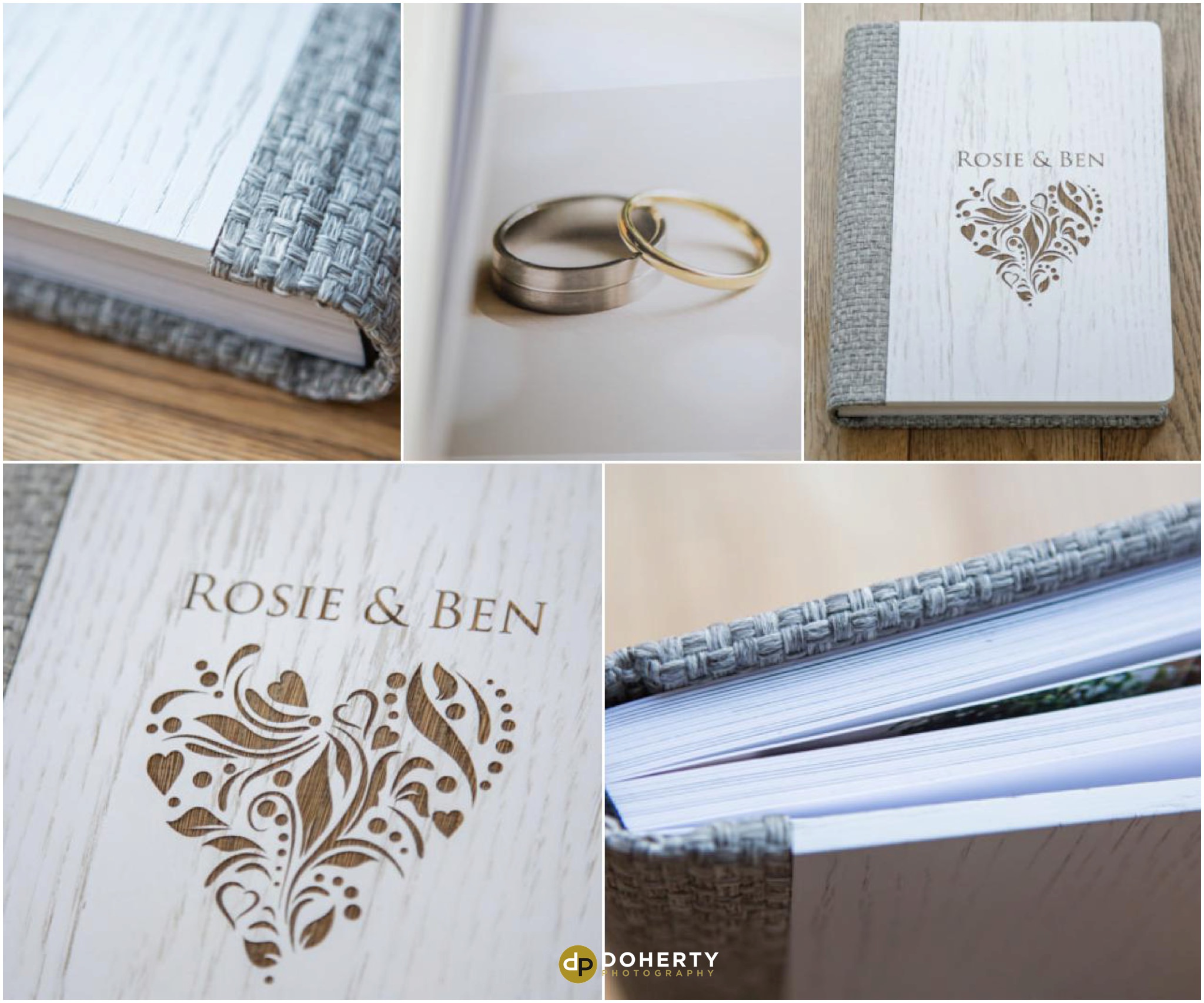 wooden cover storybook wedding albums
