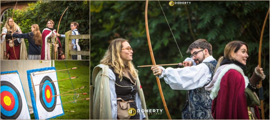 Groom with Bow and Arrow at Coombe Abbey Hotel