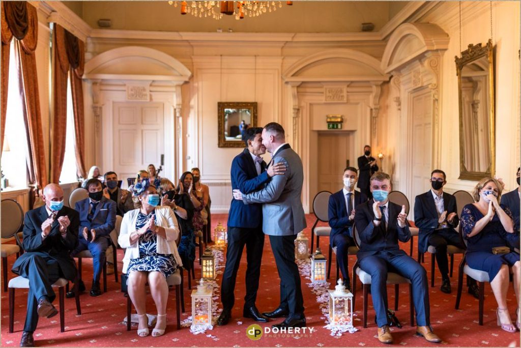 Civil Partnership Wedding Photography - First Kiss