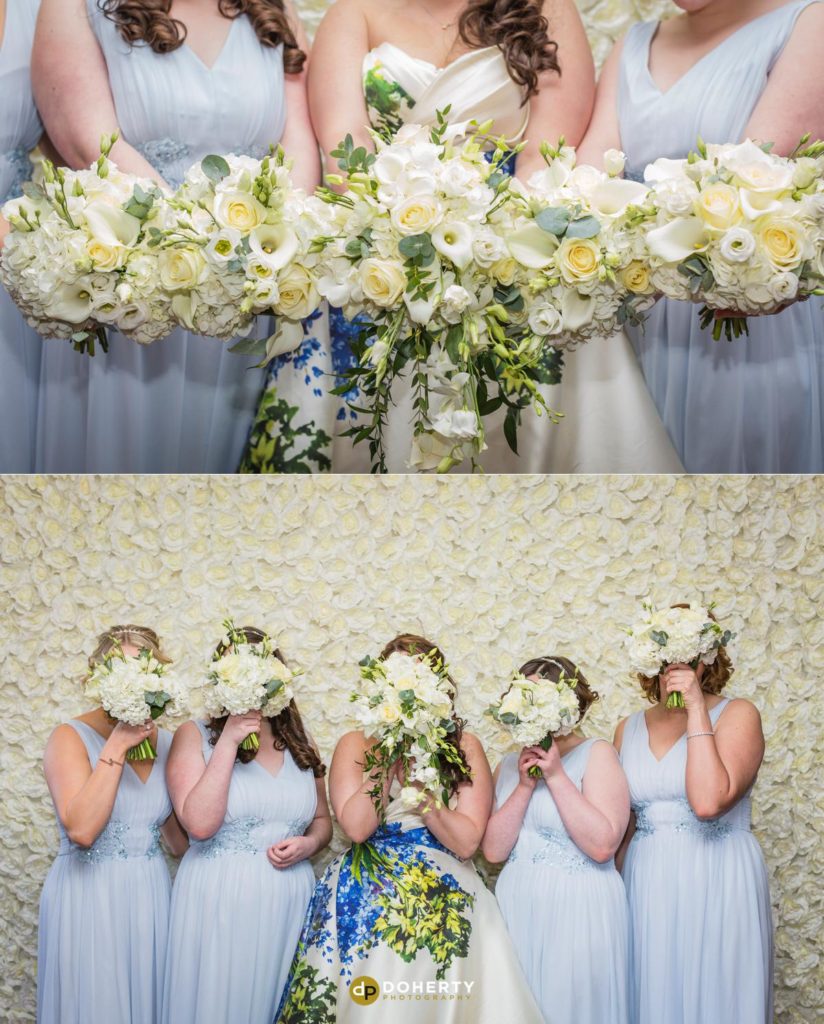 Bridesmaids and flowers