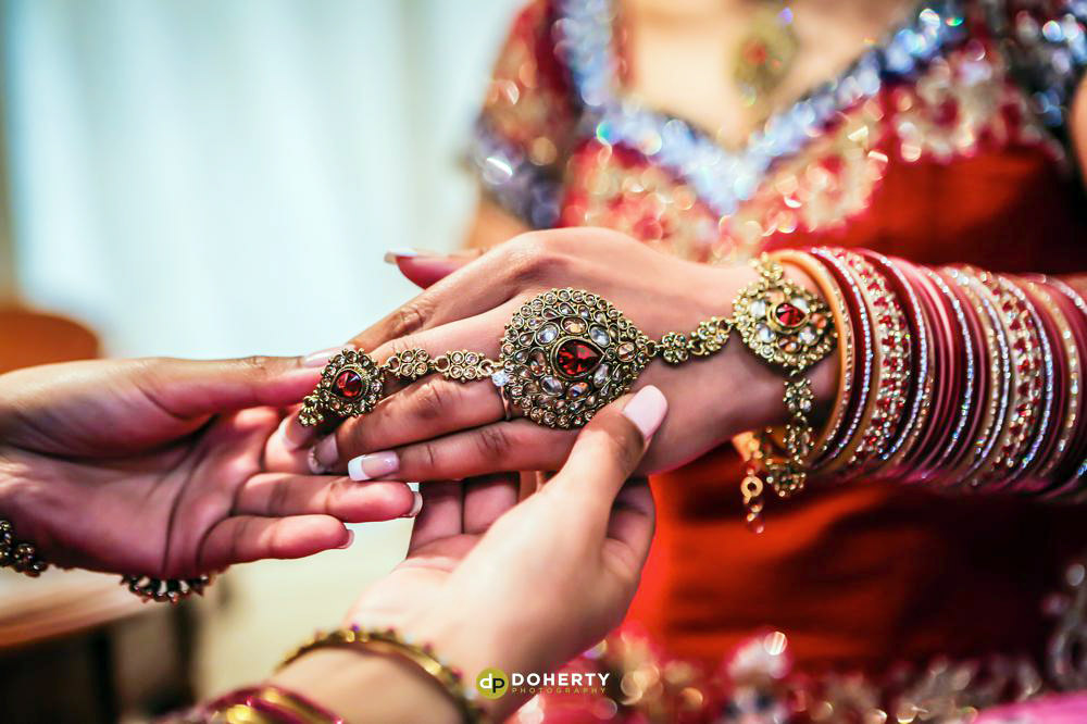 Asian wedding bride preparations