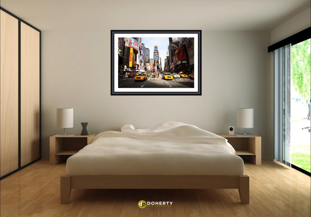 NYC framed photo in bedroom