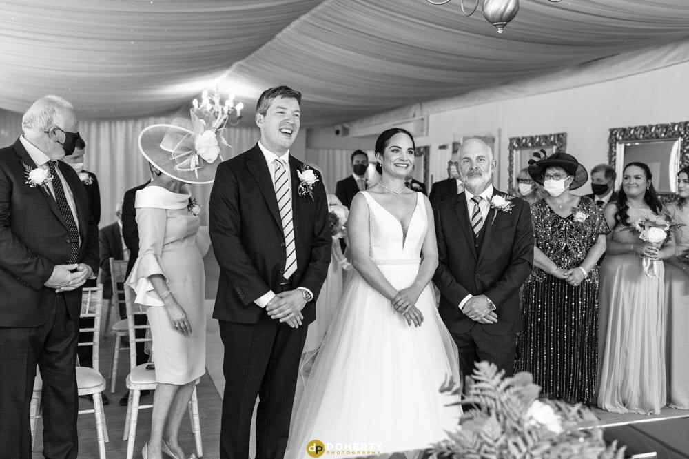 Summer Wedding - Warwick House Photographer capturing ceremony