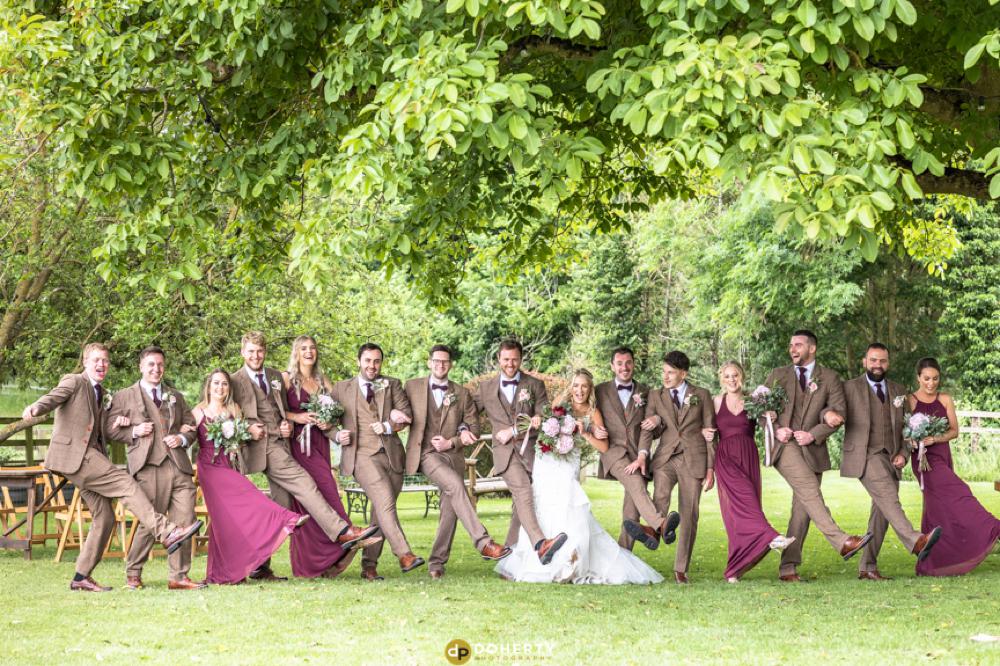 Bridal Party at Crockwell wedding in gardens