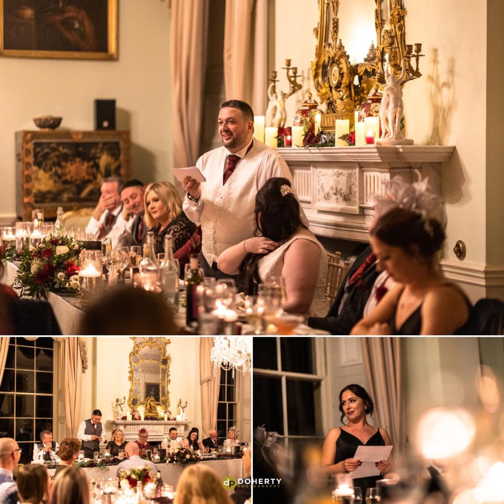 Wedding speech Photography - Prestwold Hall 