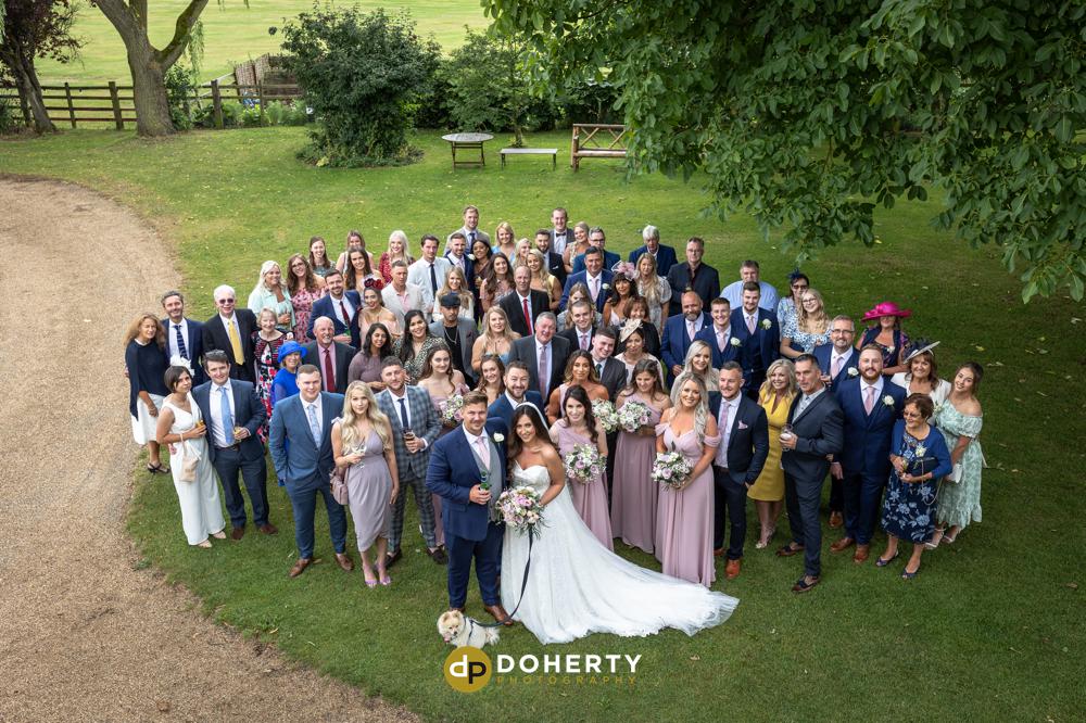 Group photos of all guests from above - Crockwell Photography