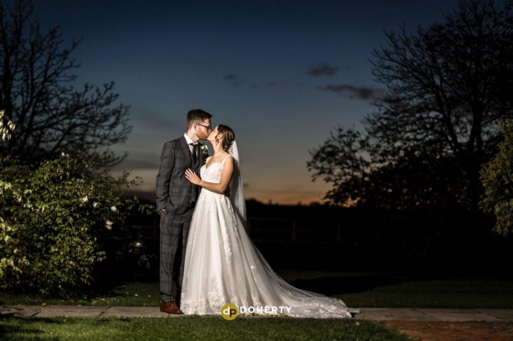 Blackwell Grange - Bride and groom Photography at sunset - Cotswolds