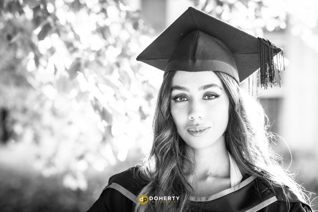 Graduation photo of young woman at Birmingham University