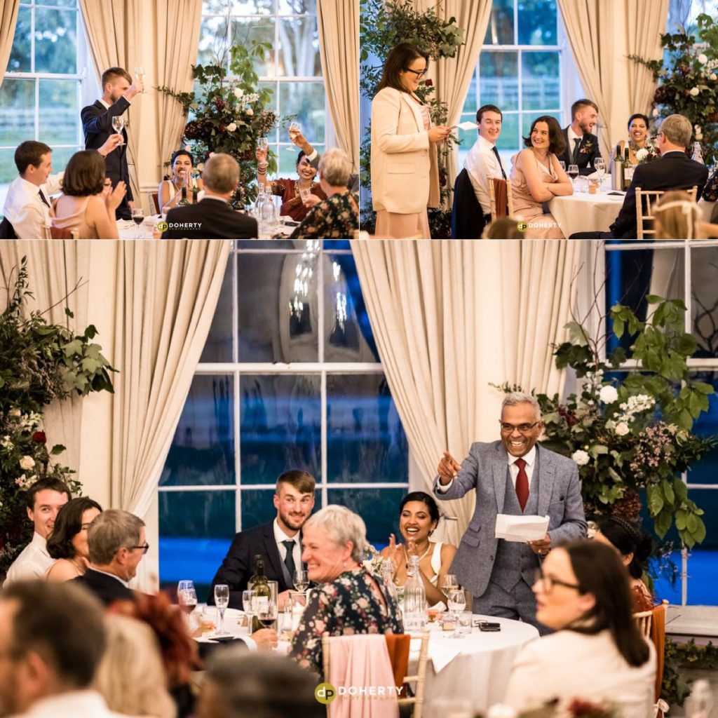 Eastington Park Wedding speeches - Photographer - Cotswolds